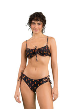 Load image into Gallery viewer, Model Front: Rio De Sol Set Set Cashew Balconet-Tie Madrid
