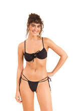 Load image into Gallery viewer, Model Front: Rio De Sol Bottom Bottom Dots-Black Pipa