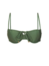 Load image into Gallery viewer, Product Front: Rio De Sol Top Top Shimmer-Croco Balconet-Tie