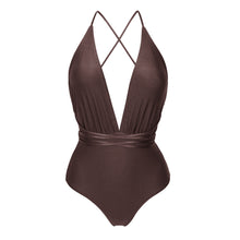 Load image into Gallery viewer, Product Front: Rio De Sol One-Piece Shimmer-Coffee New Vegas