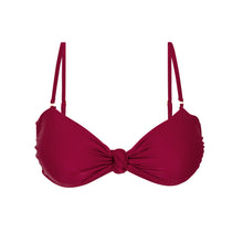 Load image into Gallery viewer, Product Front: Rio De Sol Top Top Touch-Carmim Bandeau-Joy