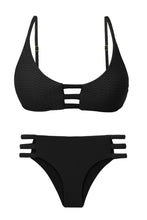 Load image into Gallery viewer, Product Front: Rio De Sol Set Set Bora-Black Bra-Trio Madrid-Trio