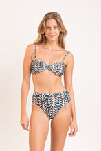 Load image into Gallery viewer, Model Front: Rio De Sol Set Set Ikat Twist Hotpants