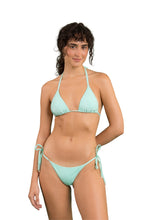 Load image into Gallery viewer, Model Front: Rio De Sol Set Set Malibu-Menta Tri-Inv Cheeky-Tie