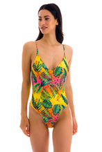 Load image into Gallery viewer, Model Front: Rio De Sol One-Piece Sun-Sation Hype