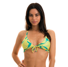 Load image into Gallery viewer, Model Front: Rio De Sol Top Top Banana Yellow Micro