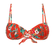 Load image into Gallery viewer, Product Front: Rio De Sol Top Top Wildflowers Balconet-Pushup