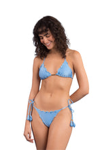 Load image into Gallery viewer, Model Front: Rio De Sol Bottom Bottom Shimmer-Baltic-Sea Frufru-Fio
