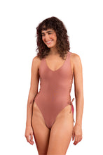 Load image into Gallery viewer, Model Front: Rio De Sol One-Piece Shimmer-Copper Zoe
