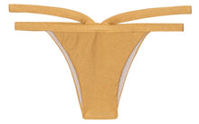 Load image into Gallery viewer, Product Front: Rio De Sol Bottom Calcinha Gold Triangulo
