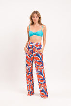 Load image into Gallery viewer, Model Front: Rio De Sol Beach Trousers Leaves Wide Pants
