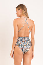 Load image into Gallery viewer, Model Back: Rio De Sol One-Piece Ikat New Vegas
