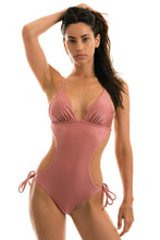 Load image into Gallery viewer, Model Front: Rio De Sol One-Piece Callas Trikini
