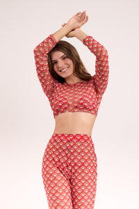 Image 05: Rio De Sol Beach Top Floral-Scales Top Harper