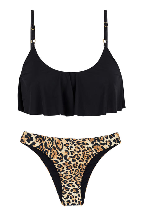 Product Front: Rio De Sol Set Leopardo Black Babado