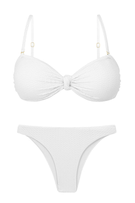 Product Front: Rio De Sol Set Set Bora-White Bandeau-Joy Leblon