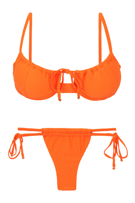 Product Front: Rio De Sol Set Set Dots-Orange Balconet-Tie Pipa