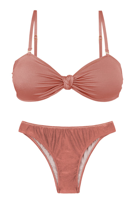 Product Front: Rio De Sol Set Set Shimmer-Copper Bandeau-Joy Essential