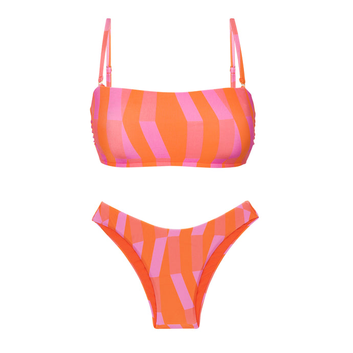 Product Front: Rio De Sol Set Set Sunrise Bandeau-Reto High-Leg