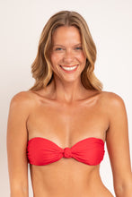Load image into Gallery viewer, Gallery: Rio De Sol Top Top Microfibra-Chic-Red Bandeau-Joy
