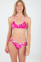 Load image into Gallery viewer, Model Front: Rio De Sol Top Top Pink-Palms Bralette
