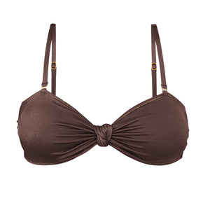 Top Shimmer-Coffee Bandeau-Joy